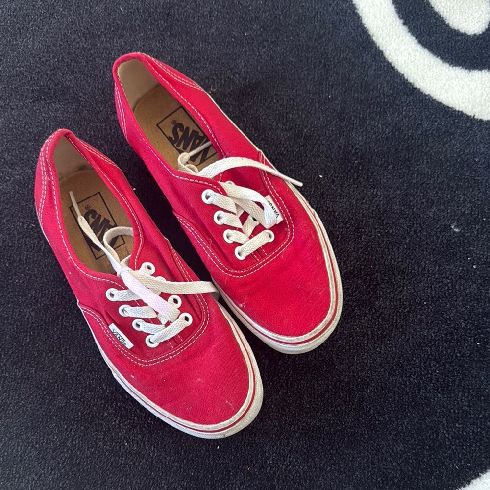 Vans Red Canvas Sneakers